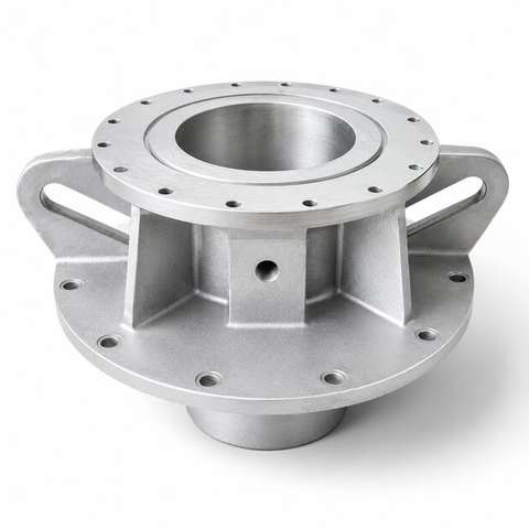 Large cast aluminium ring flange