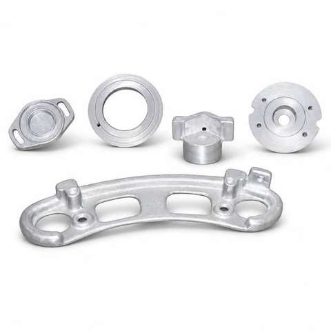 Assorted cast and machined aluminium components
